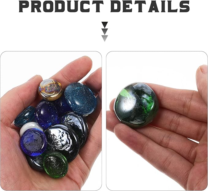 Happyyami 1set Natural Polished Decorative Stones for Fish Tanks Aquarium Gravel for Freshwater Saltwater Safe for for Terrariums and Planters