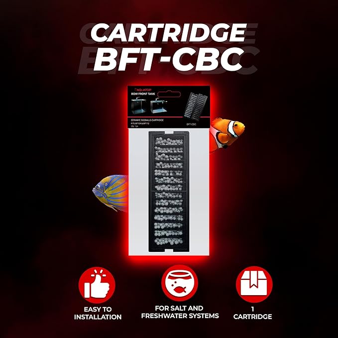 Aquatop Premium Ceramic Bioballs Cartridge for BFT-08 & BFT-13 Tanks – Enhances Biological Filtration and Water Quality, BFT-CBC