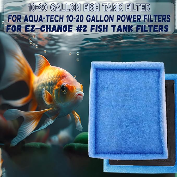10-20 Gallon Aquarium Filters for Aqua-Tech 10-20 Gallon Power Filters for EZ-Change #2 Fish Tank Filters Replacement Aquarium Filter Cartridge (3 Pcs)