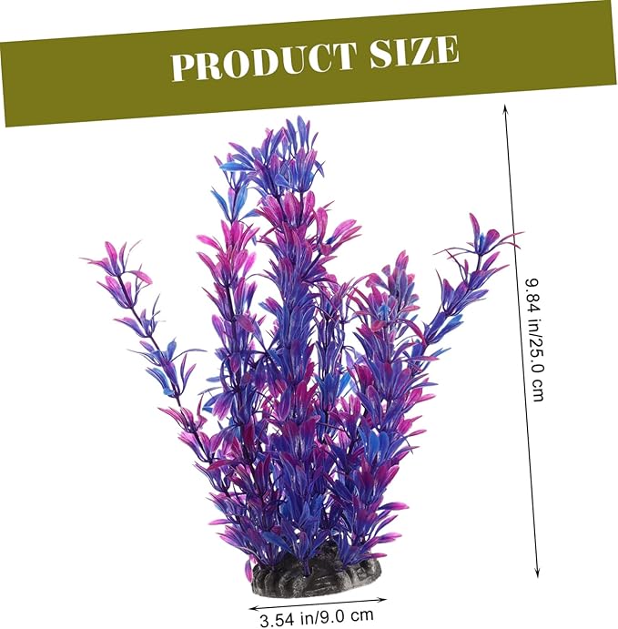 GANAZONO Aquarium Plant Decor Realistic Artificial Water Grass for Fish Tank Aquatic Plants for Decoration for Reptile Cages and Aquariums