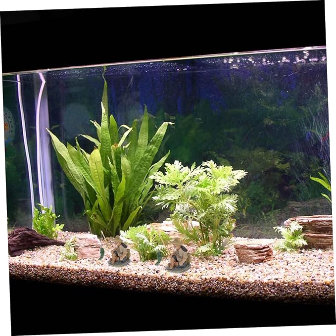 MAGICLULU 2Pcs Fisherman Ornaments for Fish Tanks Garden Decor Realistic Adornments for Aquariums Sand Table Decorations Safe for Fresh Saltwater