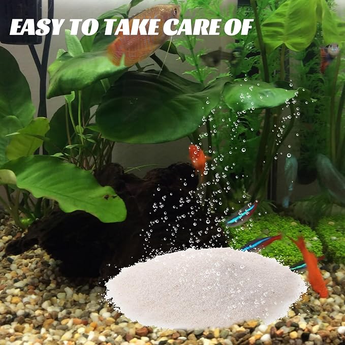 Cabilock Aquarium Gravel Stones 1kg White Sand Decorative Substrate for Fish Tank Landscaping Outdoor Garden Plant Vase Gravel