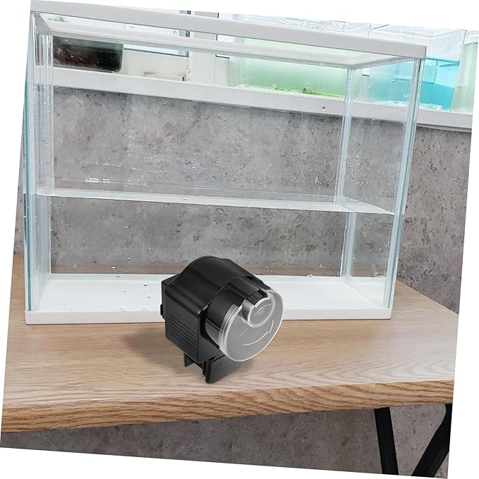 Luxshiny Automatic Fish Feeder Aquarium Fish Tank Feeding Tool Large Capacity Dispenser Timer Feeding Device for Small Tanks and Ponds