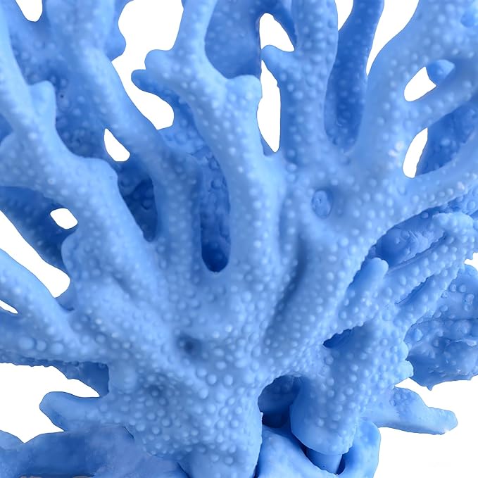 Blue Artificial Aquarium Plant Ornament Decor Plastic Coral Reef Fish Tank Decoration
