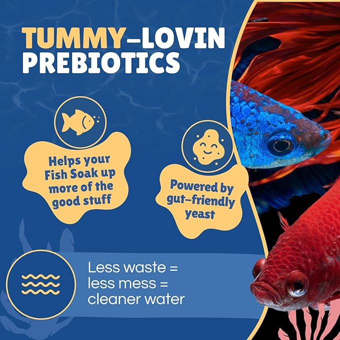 Betta Boost Pops | High-Protein Betta Fish Food Pellets Made in USA | Marine & Insect Protein | Floating & Slow-Sinking | Premium Freshwater Aquarium Fish Food 1oz