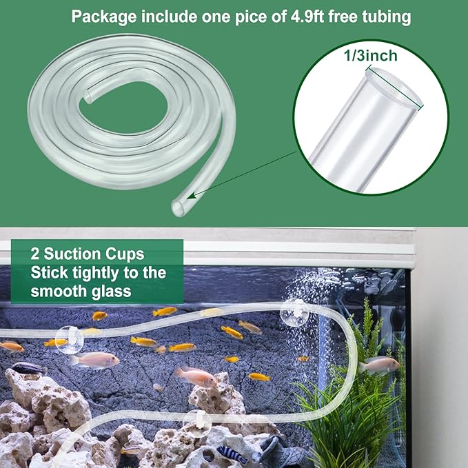CWKJ 80GPH Submersible Water Pump, 4W 300L/H, 4.9ft Tubing (1/3-Inch ID), 3 Nozzles for Aquarium, Pond, Fish Tank, Hydroponics