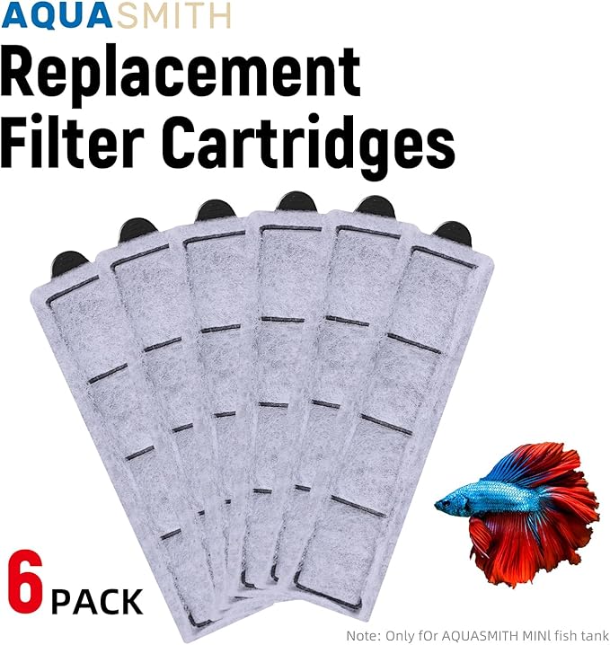 Small Filter Cartridge Compatible Filters, Aquarium Fish Tank Filter Cartridges Replacement for Aquarium Filters Size 2.5/6