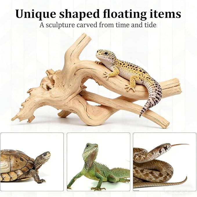 3PCS Driftwood for Aquarium, 5.91''-7.87'' Aquarium Driftwood, Fish Tank Driftwood, for Fish Tank and Aquascaping Driftwood for Reptile Tanks（Random Style）