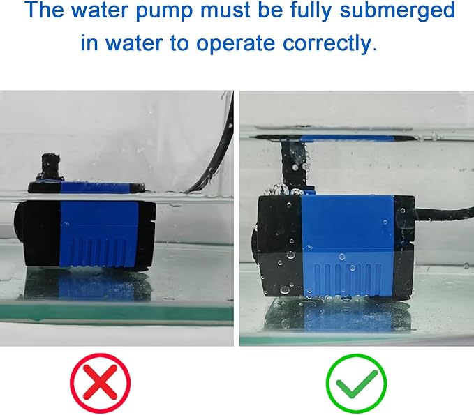 AQUANEAT Small Fountain Pump, 80 GPH Submersible Water Pump for Aquarium Fish Tank, Outdoor Water Fountain, Hydroponics, Pond Filter Pump