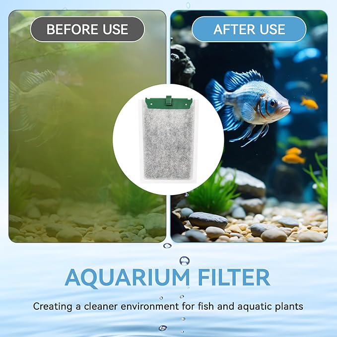 Medium Filter Cartridges Compatible with Tetra Whisper Bio-Bag Filter, Fish Tank Aquarium Filter Cartridges Replacement for Whisper PF10 10i IQ10 Filters (8 Pack)