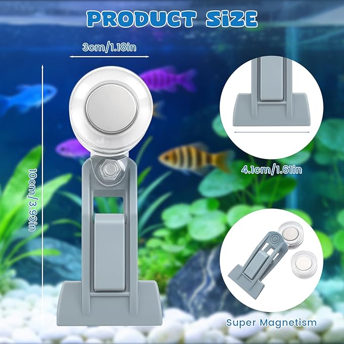 Magnetic Seaweed Feeder Clip, Automatic Fish Feeder with Algae Magnet Clip, Fish Tank Accessories for Fish and Aquatic Pets, Automatic Fish Feeder.