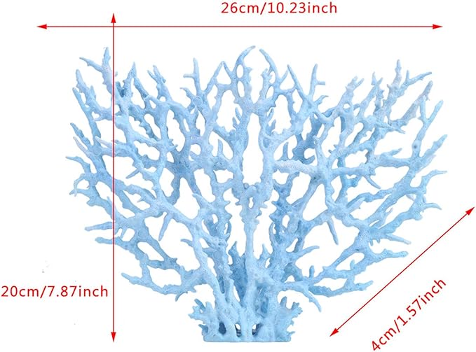 Aquarium Coral Plastic Vivid Artificial Coral Plant Ornament for Aquarium Underwater Fish Tank Pink (Large Size (37.4 X 18.9 X 6.7in))