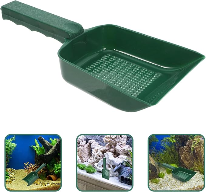Abaodam Multifunctional Fish Tank Sand Shovel for Easy Aquarium Cleaning Plastic Handheld Tool for Gravel and Sediment Removal for Planted and Sand Tanks
