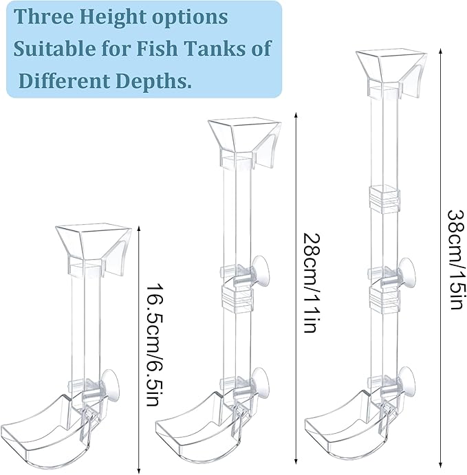 Aquarium Fish Shrimp Feeding Dish Set Clear Fish Feeder Tube and Dish with Cleaning Brush and Measuring Spoon for Feeding Shrimp and Preventing Food Scattering Feeding Supplies for Shrimp Large