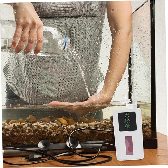 BESPORTBLE Automatic Fish Feeder for Aquarium and Turtle Tank with Intelligent Timer, Electric Food Dispenser for Fish Tank Feeding, Suitable for Home and Vacation Use