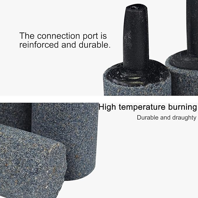 Aquarium Air Stones 1 inch, 20 Pack Fish Tank Bubble Stone, Aerator Bubble Diffuser, Nano Air Pump Accessories, Cylinder