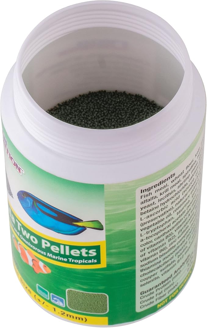 Ocean Nutrition Formula Two Pellets - Fish Food for Herbivorous & Omnivorous Marine Tropical Fish, High Protein(40%) - 14 oz (400 g) Small Pellets