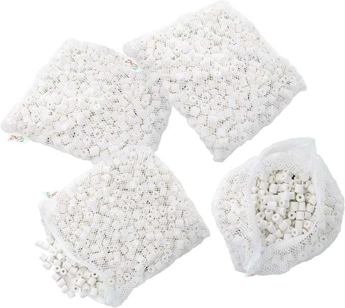 CNZ Premier Bulk Bio Ceramic Rings Filter Media for Aquarium Koi Fish Pond Reef Filter (20-lbs)