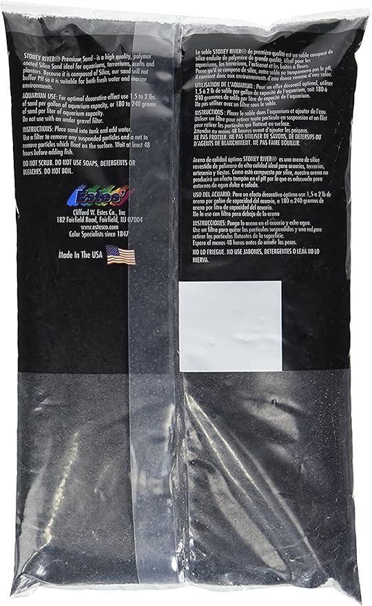 Estes' Gravel Products AES06606 Marine Sand Black for Aquarium, 5-Pound (Two Pack)