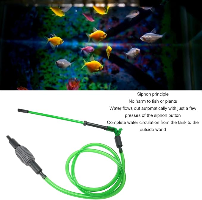 Aquarium Water Changer, Strong Suction Siphon Fish Tank Vacuum Cleaner for Gravel Sand Cleaning E - 300 - Comfortable Handle, Protective Mesh, Safe and Durable Design (E-600)