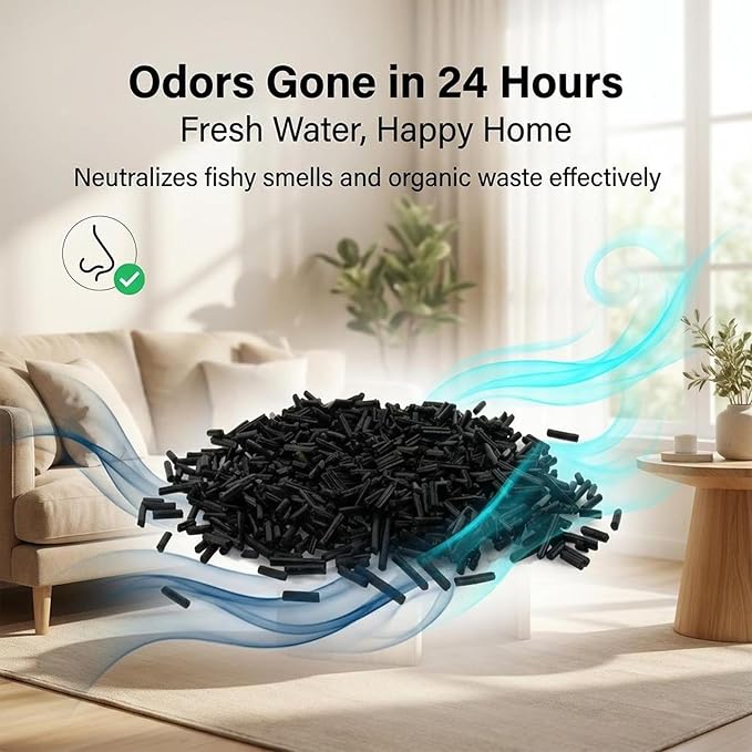 Sukh Activated Carbon Pellets - Activated Charcoal Bulk Carbon for Aquarium Charcoal Pellets for Waterbox Aquariums Pond Fish Tank (1.9, Pounds)