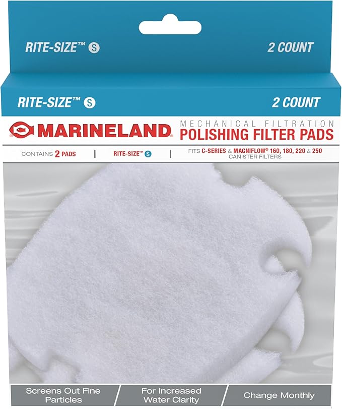 MarineLand Polishing Filter Pads, Mechanical Filtration for Canister Filters
