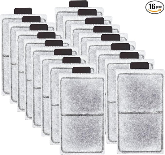 16 Pack PF-S Fish Tank Filter Cartridges, Aquarium Filter Cartridges Replacement Compatible with Top Fin Silenstream PF10 Power Filters