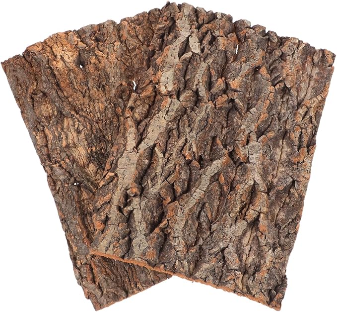 Zerodeko 2PCS Terrarium Cork Bark Background Board, Reptile Tank Tree Backdrop Wall Decor Habitat Climbing Mat Decoration for, Lizard, Turtle, Gecko, Bearded Dragon, Frog