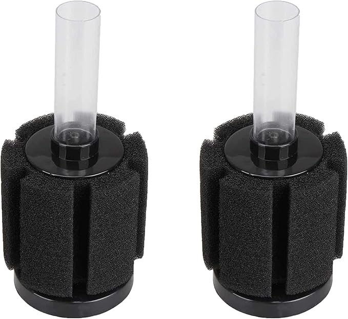 SunGrow 10-Gallon Betta Sponge Filter, Underwater Center Aquarium Filter, Attach it to Air Pump (Not Included) to Run, Works for Tropical Fish & Breeder Aquarium, Perfect for Fry & Small Fish, 2 Pcs