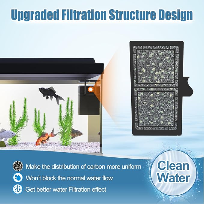 15 Pack Filter Cartridges for Filter, Replacement Filter Cartridges for Top Fin EF-S Element and BF5 BETTAFLO