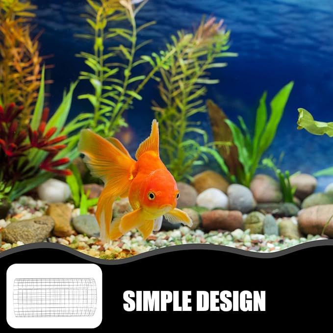 Aquarium Fish Breeding Cone Grid: Spawning Isolation Net for Angelfish Tank, Iron Incubator Box Protector Mesh for Small Fish and Shrimp Isolation 9x4.7
