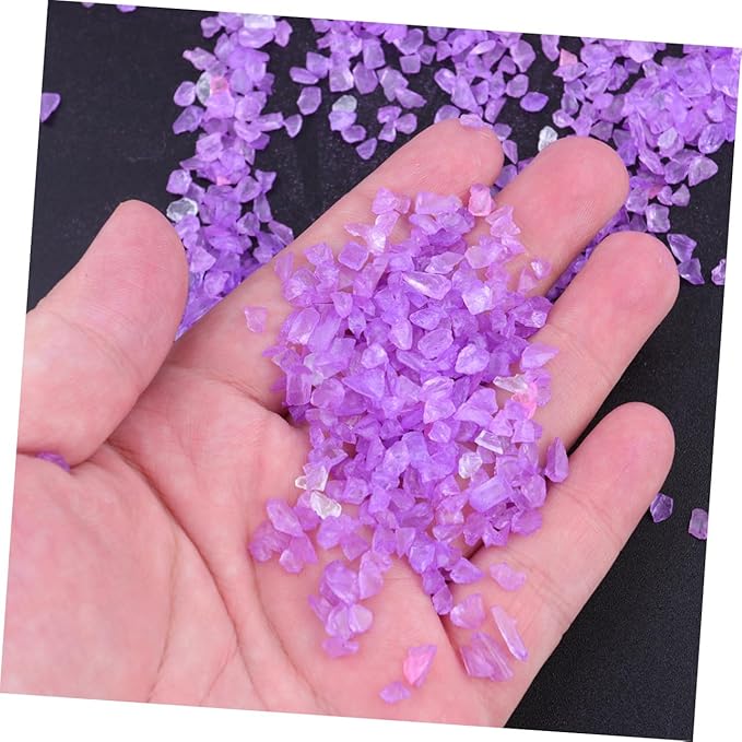 2pcs Glass Colored Sand Coarse Sand for Sandbox Decorative Micro Landscape Aquarium Fish Gravel