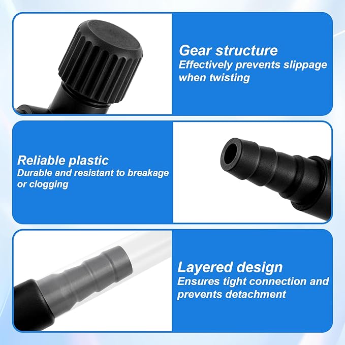 Psyqtsuary Aquarium Air Valve, 10 Pcs Aquarium Air Pump Control Valves T Shaped Single Way Plastic Air Flow Control Regulator Aquarium Air Pump Accessories for Fish Tank 3/16" ID Tubing (Black)