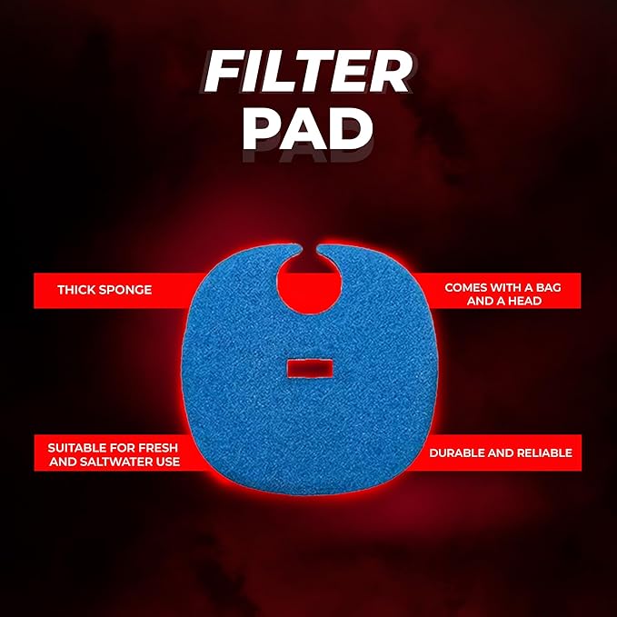 AquaTop Coarse Blue Filter Sponge with Bag & Header - Fits FZ13 Canister Filter - Traps Large Dirt for Cleaner Water – Ideal for Fresh & Saltwater
