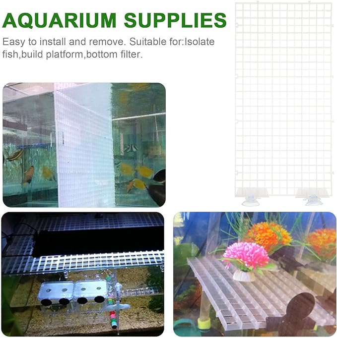 POPETPOP Plastic Grid 1 Set Plastic Fish Tank Trays 75 Gallon Aquarium Lid Aquarium Divider Fish Tank Supplies Splitter Partition Plate Dividing Line Water Tank Stitching Egg Crates