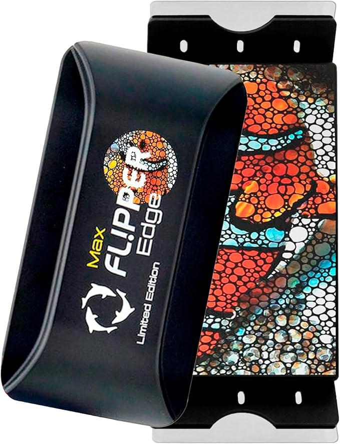 FLIPPER EDGE MAX Magnetic 2-in-1 Aquarium Cleaner for Glass and Acrylic Tanks up to 1 Inch (24mm) Thick – Dual Blade Design with Floating Algae Scraper and Cleaning Tool – LTD Clownfish