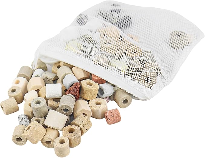 Bio Media for Aquarium Filter 2.2 Ib Bio Balls for Aquarium Filter Media 12 In 1 Ceramic Rings Filter Accessories for Fish Tank and Pond Decorations, Ceramic Rings Filter With Mesh Bag (1 Kg)