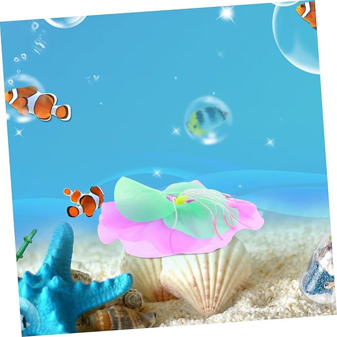 MERRYHAPY Artificial Aquatic Plant Coral Adornment for Fish Tanks Dark Silicone Decoration Lightweight Fish Tank Accessories Ocean-Inspired Aquarium Decor Safe for