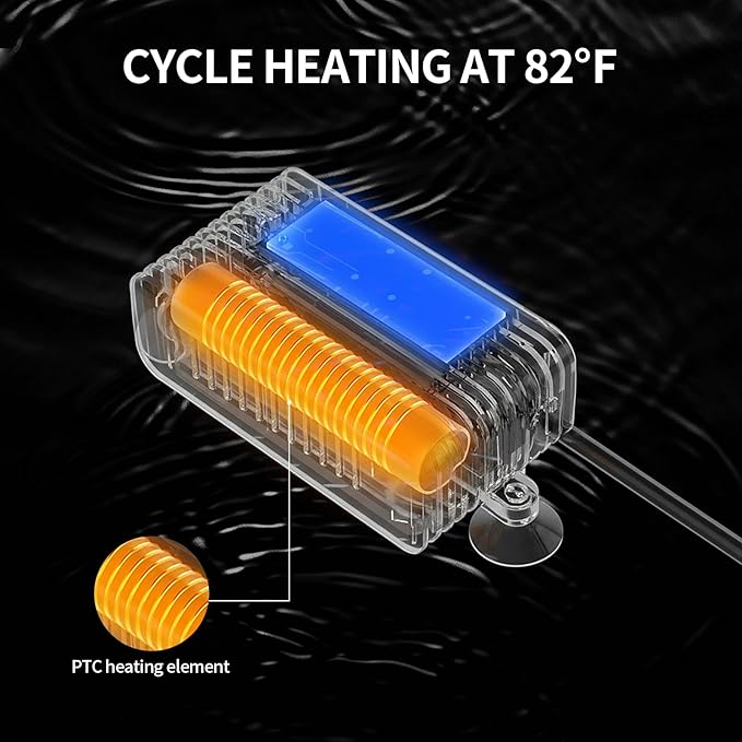 ERAARK 20W Small Submersible Aquarium Heaters,120V / 60Hz Constant Temperature 82℉,Betta Fish Tank Heater Suitable for Saltwater and Freshwater, 5/10 Gallon Fish Tahk