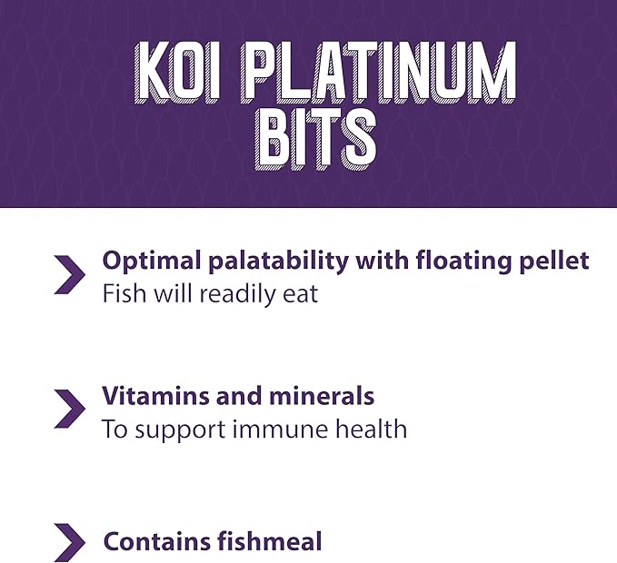 Mazuri Koi | Platinum Bits Nutritionally Complete Koi Fish Food | for Small Koi - 20 Pound (20 lb.) Bag