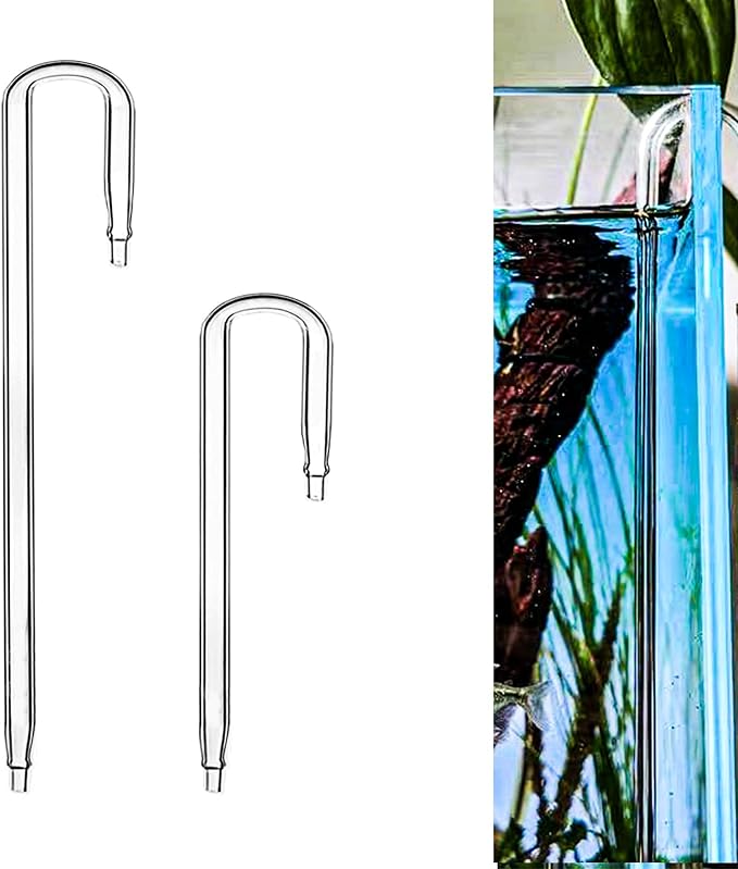 2PCS Glass U Shape Tube for Aquarium Air Pump Fish Tank Aquarium CO2 Diffuser Connect Tube