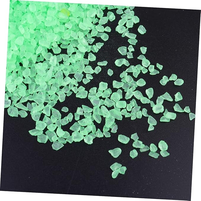 GARVALON 2pcs Colored Glass Decorative Sand for Aquariums and Landscapes Green Colored Sand for Fish Tank Decoration and Crafts for and Flowerpots