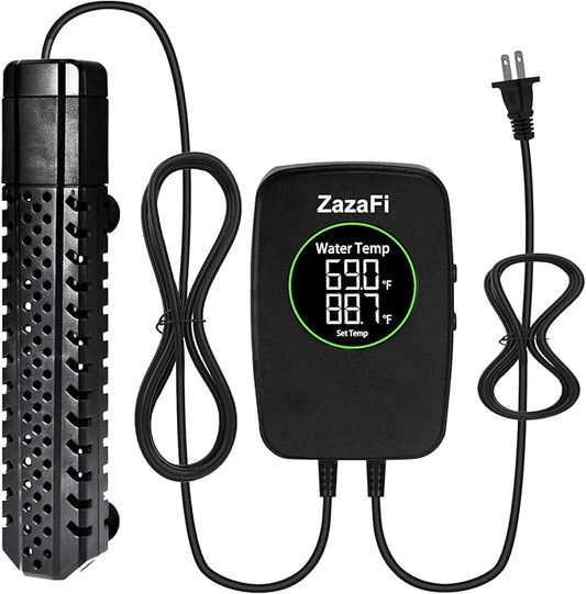 Aquarium Heater 200W, Fish Tank Heater with High-Temperature Protection and Turtle Tank Heater with Automatic Power-Off When Leaving Seawater or Freshwater.