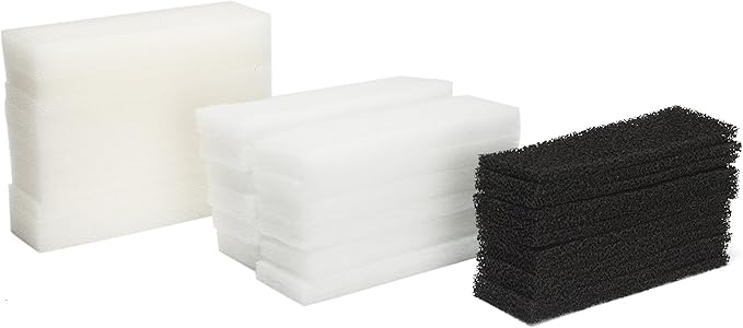 Value Pack of Foam Filters, Carbon Filters and Polyester Filters Set Fit for Fluval U3 Filter(Pack of 36)