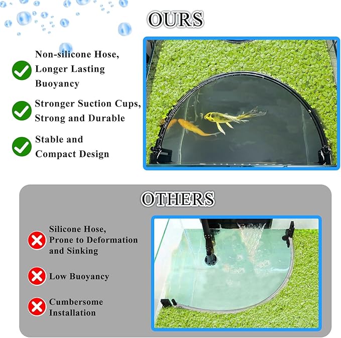 Floating Plant Corral for Aquarium, Fish Tank Accessories to Protects Duckweed from Filters, Automatically Adjusts Height According to Water Level, Suitable for All Duckweed and all aquariums(Style 2)