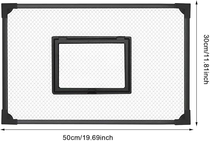 Aquarium Cover Made of 5 Mm Thick Mesh, Versatile, Wear-Resistant Accessory with Feeding Window, 50cmx30cm