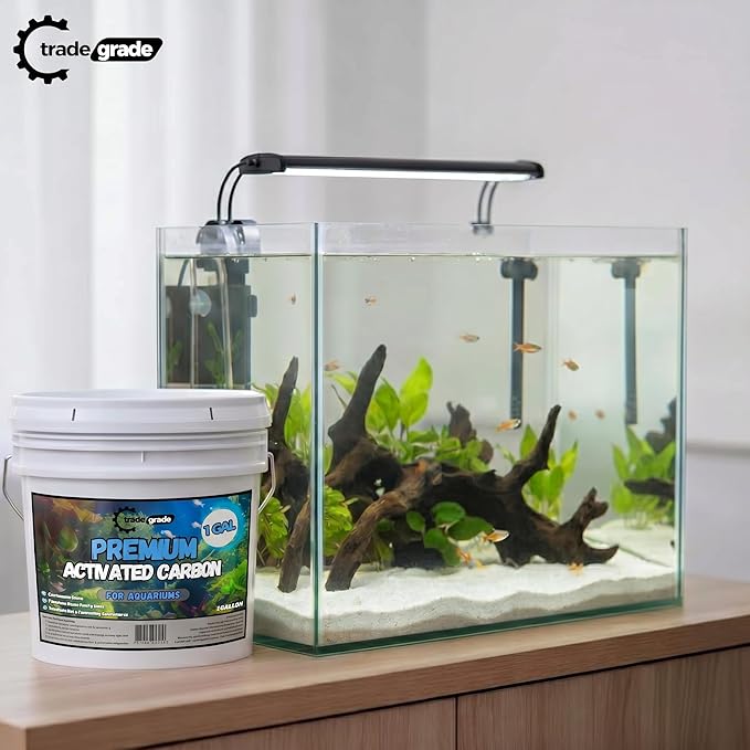 TradeGrade Premium Activated Carbon (1 Gallon) Granular Charcoal Filter Media for Aquariums & Water Purification
