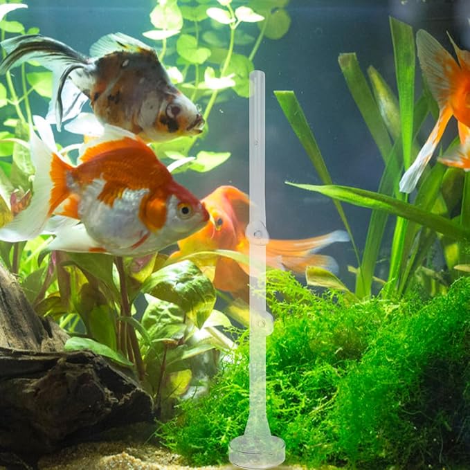 Mipcase Shrimp Feeding Tube and Dish Set - Clear Glass Aquarium Feeder with Suction Cup for Shrimp and Tropical Fish 17.91X2.36X2.36 Inch Easy to Install and Clean for Planted Tanks