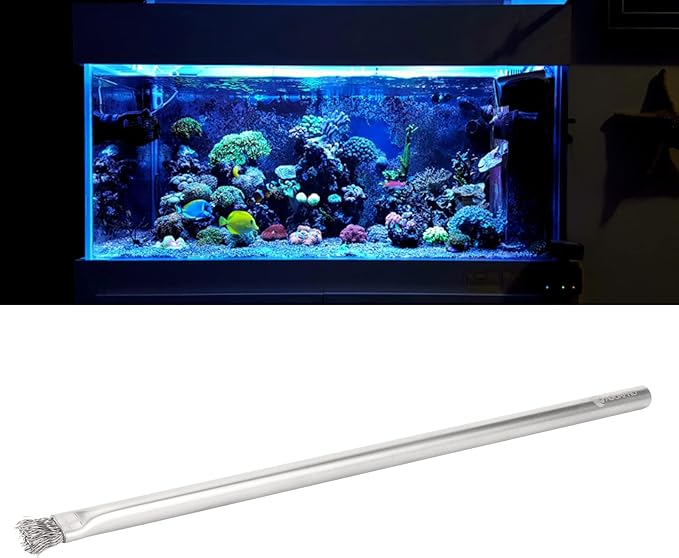 PENO Wire Bristles Brush, Professional Aquarium Brush 304 Stainless Steel for Fish Tank for Wood Hard 23cm/9.1in