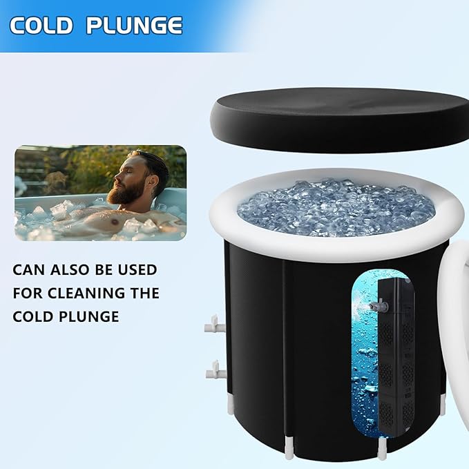 COOSPIDER Aquarium Filter 400GPH for Large 40-150 Gallon Fish Tank & Cold Plunge Hot Tub, Small Koi Pond Filter, Clear Wavemaker Oxygen Supply for Saltwater Freshwater (Black)